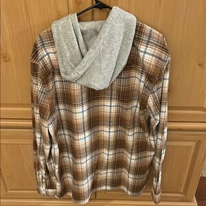 Aeropostale Brown and Gray Hoodie Sweatshirt